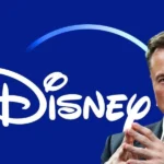 imagem de elon musk e a logo da disney