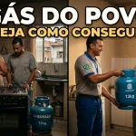 Famílias recebendo auxílio gás do governo do estado